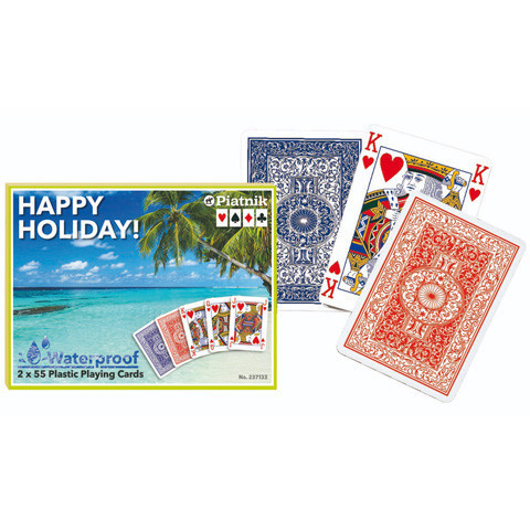 Happy Holiday vízálló Plasztik römi kártya 2x55 - Piatnik
