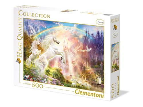 Puzzle 500 db-os - Unikornisok naplementében - Clementoni 35054