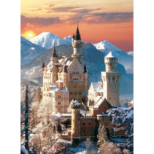 Puzzle 1500 db-os - Neuschwanstein kastély télen - Clementoni (31925)
