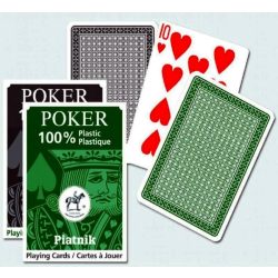   Piatnik 100% plasztik póker kártya normál index, 1*55 lapos