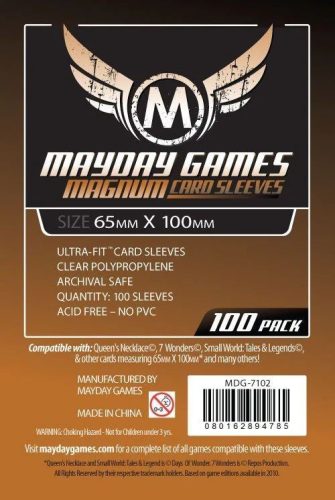 Standard "7 Wonders" Card Sleeves - Magnum Ultra-Fit (65x100mm) - 100db - MDG-7102
