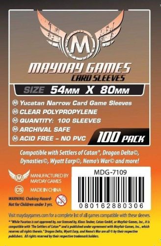 Standard Yucatan Card Sleeves - Narrow (54x80mm) - 100db - MDG-7109