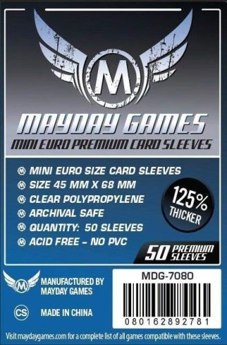Premium Mini Euro Card Sleeves (45x68mm)  - 50db - MDG-7080