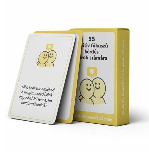 55 pozitív fókuszú kérdés párok számára (beszélgetésindító kártyák)