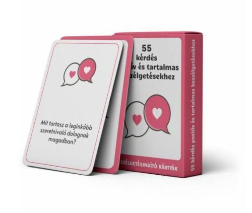 55 kérdés pozitív és tartalmas beszélgetésekhez (beszélgetésindító kártyák)