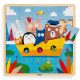 Hajózás Mackóval - Fa puzzle 25 db - Puzzlo Boat - DJ01816