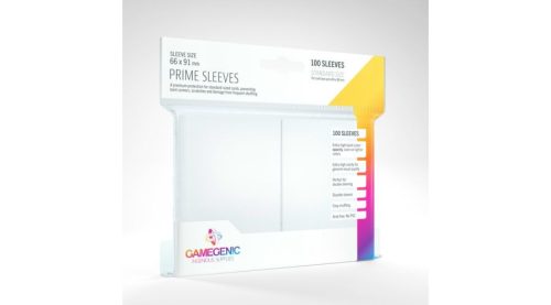 GameGenic Prime Sleeves, fehér - 66x91mm (100 db/csomag)