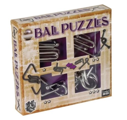 Ball Puzzle - Lila fém ördöglakat szett