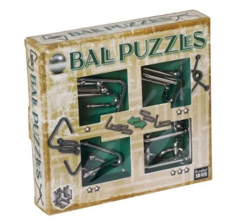 Ball Puzzle - Zöld fém ördöglakat szett