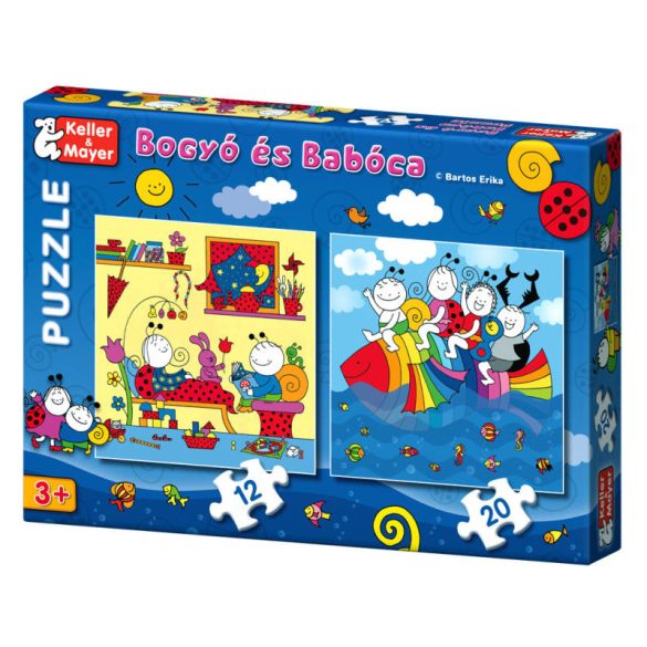 Bogyó és Babóca 12 és 20 darabos puzzle Szivárványhal