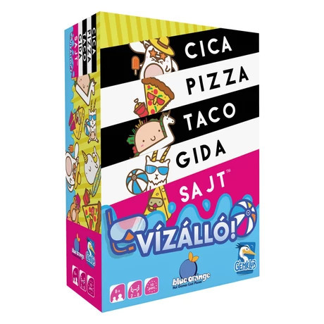Vízálló cica, pizza, taco, gida, sajt társasjáték