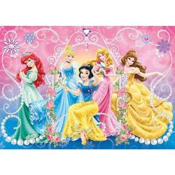   Puzzle 104 db-os - Disney hercegnők puzzle ékkövekkel - Clementoni (20089)