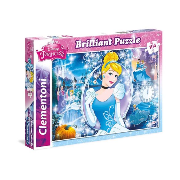 Puzzle 104 db-os - Disney Hercegnők: Hamupipőke ragyogó puzzle - Clementoni (20132)