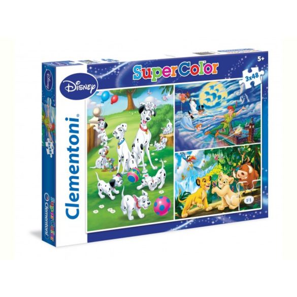 Puzzle 3x48 db-os - Super Color Disney Classic - Clementoni (25212)