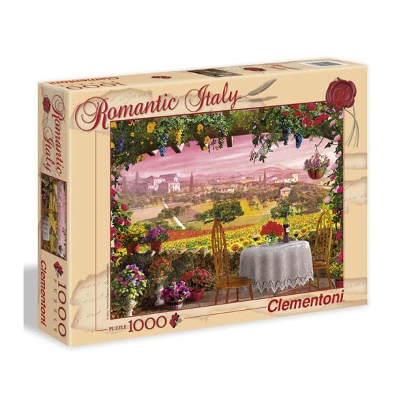 Puzzle 1000 db-os-Romantikus Toszkána-Clementoni
