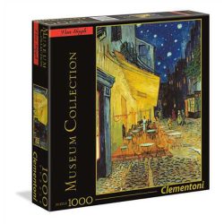   Clementoni 1000 db-os Múzeum Kollekció puzzle négyzet alakú dobozban - Van Gogh - Éjjeli kávézó 94930