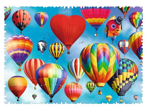 Trefl Színes hőlégballonok - 600 db-os Őrült formák puzzle 11112