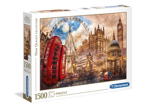 Puzzle 1500 db-os - Kopottas londoni látkép- Clementoni 31807