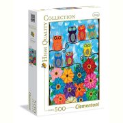 Puzzle 500 db-os - Cuki baglyok - Clementoni (35024)