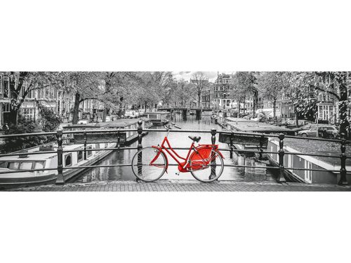Puzzle 1000 db-os Panorama - Amsterdam bicycle - Clementoni 39440