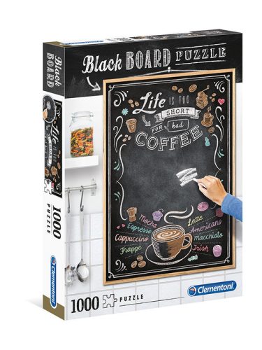 Puzzle 1000 db-os - Blackboard: Coffee - Clementoni 39466