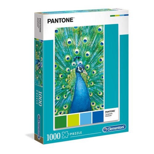 Puzzle 1000 db-os - Pantone: Türkiz páva - Clementoni 39495