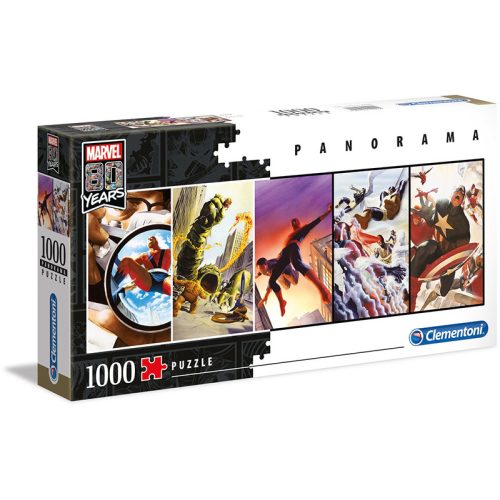 Puzzle 1000 db-os Panoráma - Marvel: 80th anniversary - Clementoni 39546