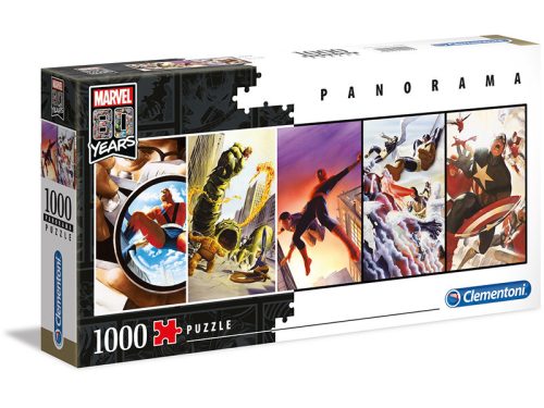 Puzzle 1000 db-os Panoráma - Marvel: 80th anniversary - Clementoni 39546