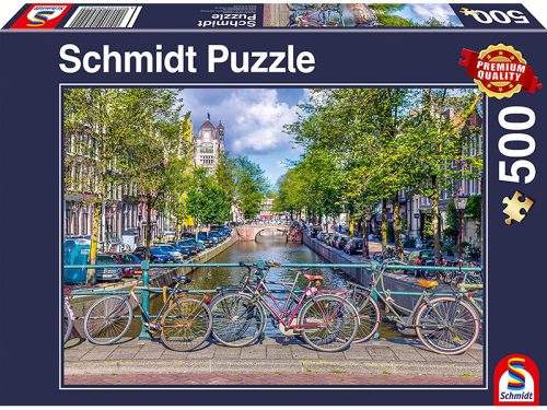 Puzzle 500 db-os - Biciklik Amszterdamban - Schmidt 58942