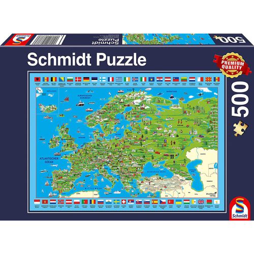 Puzzle 500 db-os - Fedezzük fel Európát! - Schmidt 58373