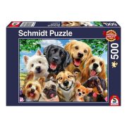Puzzle 500 db-os - Kutyus szelfi - Schmidt 58390