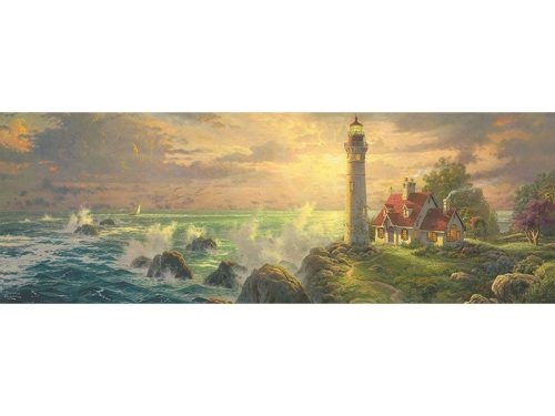 Panoráma Puzzle 1000 db-os - Lighthouse Seascape - Thomas Kinkade - Schmidt (59477)