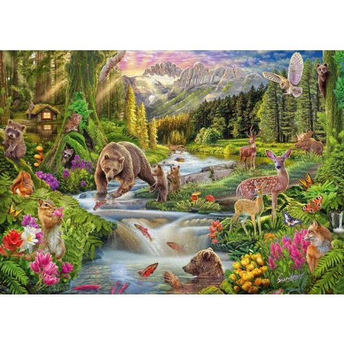 Puzzle 1000 db-os -  Erdei állatok - Steve Sundram - Schmidt 59664