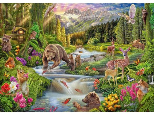 Puzzle 1000 db-os -  Erdei állatok - Steve Sundram - Schmidt 59964