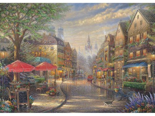 Puzzle 1000 db-os - Cafe in München - Thomas Kinkade - Schmidt 59675