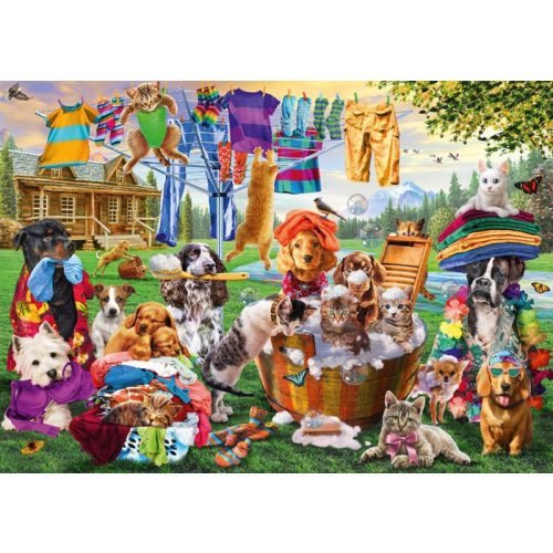 Puzzle 1000 db-os - Crazy garden of pets - Schmidt 58978