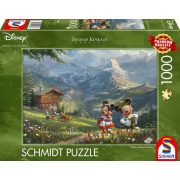 Puzzle 1000 db-os - Disney, Mickey & Minnie az Alpokban - Schmidt 59938