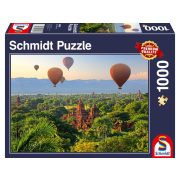Puzzle 1000 db-os - Hot air balloons, Mandalay, Myanmar - Schmidt 58956