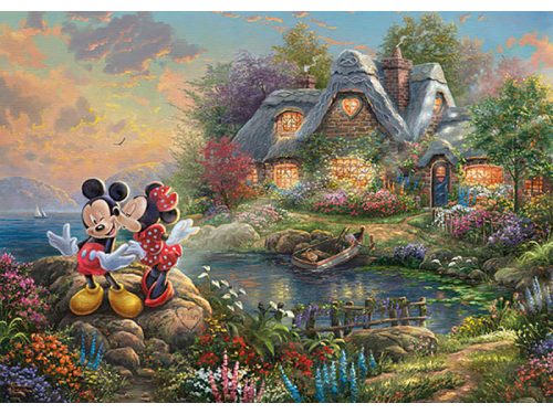 Puzzle 1000 db-os - Mickey és Minnie - Thomas Kinkade - Schmidt 59639
