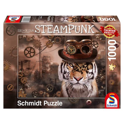 Puzzle 1000 db-os - Steampunk-Tigris- Schmidt (59646)
