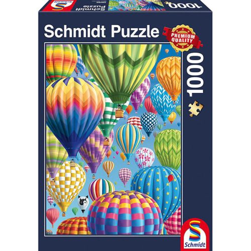 Puzzle 1000 db-os - Színes hőlégballonok - Schmidt 58286