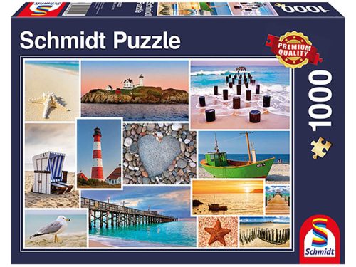 Puzzle 1000 db-os - Tengerparti kollázs - Schmidt 58221