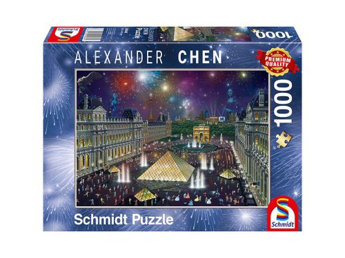 Puzzle 1000 db-os - Tűzijáték a Louvre felett - Alexander Chen - Schmidt (59648)