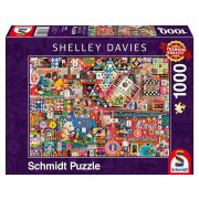Puzzle 1000 db-os - Vintage Board Games - Shelly Davies - Schmidt (59900)