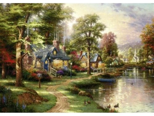 Puzzle 1500 db-os Hometown Lake - Thomas Kinkade - Schmidt (57452)