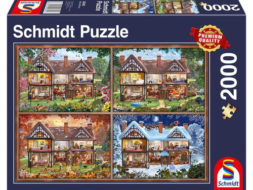 Puzzle 2000 db-os - Ház a négy évszakban - Schmidt 58345
