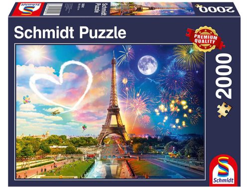 Puzzle 2000 db-os - Párizs éjjel és nappal - Schmidt (58941)