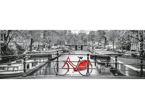 Puzzle 1000 db-os panoráma - Amszterdam kerékpár - Clementoni (39386)