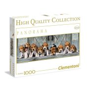 Puzzle 1000 db-os panoráma - Beagle kölykök - Clementoni (39076)