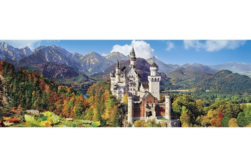 Puzzle 1000 db-os panoráma - Neuschwanstein kastély ősszel - Clementoni (39283)